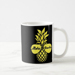 Caneca De Café Aloha Beaches Ananás Amarelo Presente no Havaí Pul