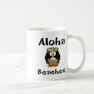 Caneca De Café Aloha Beaches Camisetas engraçadas de dança do Pin