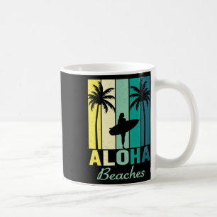 Caneca De Café Aloha Beaches Surfer Girl Hawaii Vintage Havaiana