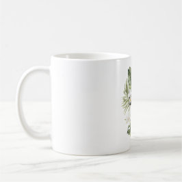 Caneca De Café Aloha Folhas Verdes Tropicais Orquídeas Hibiscos B