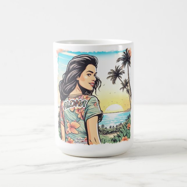 Caneca De Café Aloha Girl (Centro)