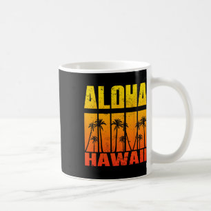 Caneca De Café Aloha Havaí Palmeira Tropical Ilha Havaiana Re