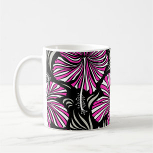 Caneca De Café Aloha Hawaii, Convite de festas de Luau em preto