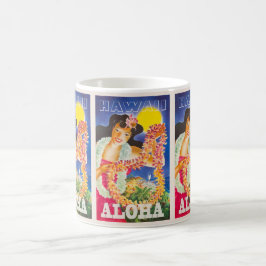 Caneca De Café Aloha Hawaii: Feriado de Viagens vintage