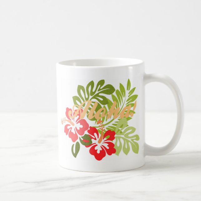 Caneca De Café Aloha Hibiscus (Direita)
