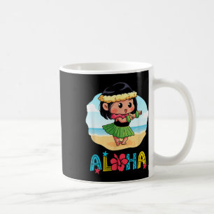 Caneca De Café Aloha Hula Hawaiian Cute Girl Dancer Summer Beach