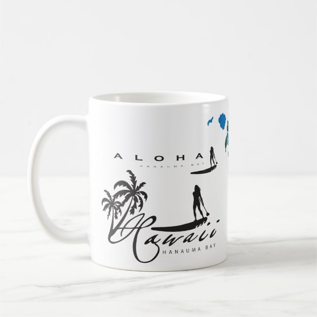 Caneca De Café Aloha ilhas de Havaí que surfam (Esquerda)