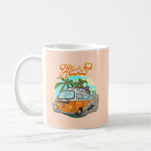 Caneca De Café Aloha Retro Surf Van