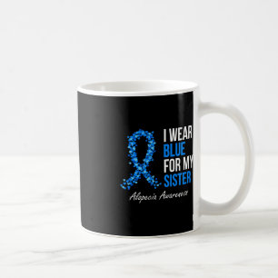 Caneca De Café Alopecia Consciência Eu Visto Azul Para Minha Irmã