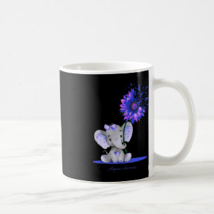 Caneca De Café ALOPECIA CONSCIENTE Elefante Cinto Azul Ri