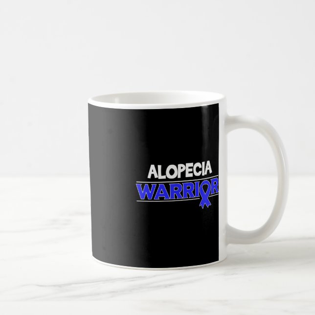 Caneca De Café Alopecia Warrior Hair Losse Fita de Sensibilização (Direita)