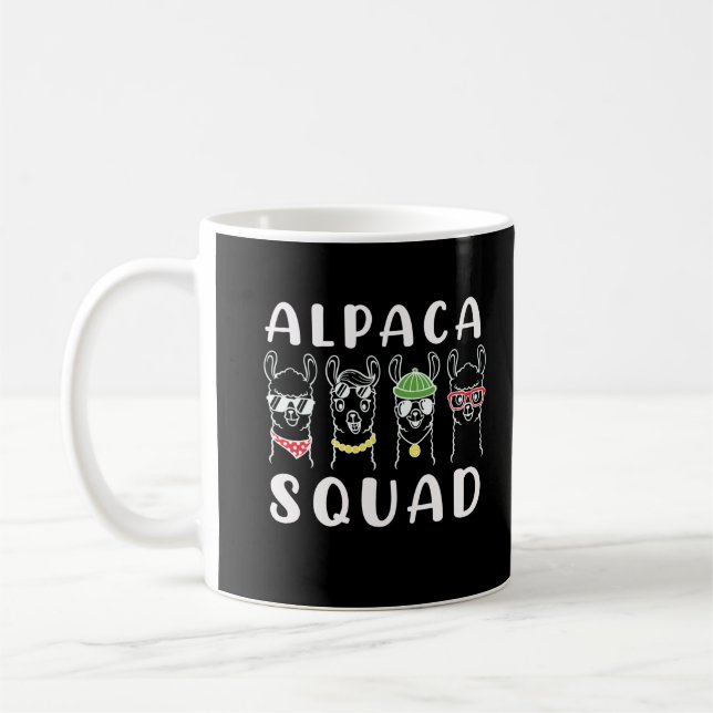 Caneca De Café Alpaca Squad Gangster Funny Alpaca Amigos (Esquerda)