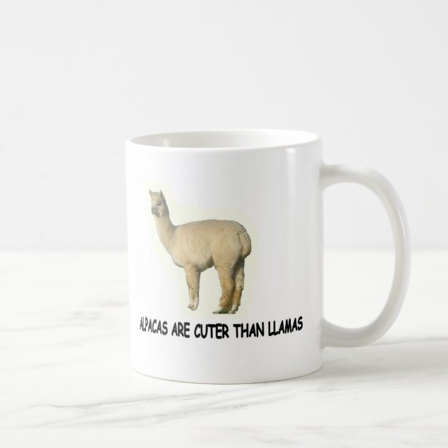 Caneca De Café Alpacas são mais fofos que lhamas (Direita)