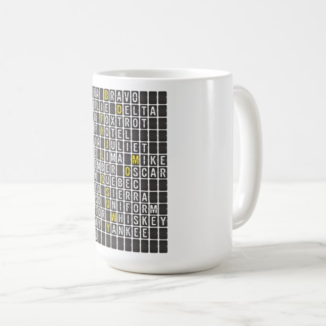 Caneca De Café Alpha-Bravo-Charlie (Frente Esquerda)
