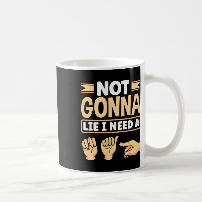Caneca De Café Alphabet American Sing Language Asl Professor I Pr (Direita)