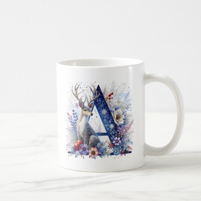 Caneca De Café Alphabet Christmas Coffee Hot Coco Mug. Carta Mug (Direita)