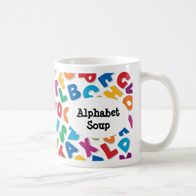 Caneca De Café Alphabet Soup Mug (Direita)