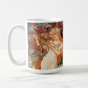Caneca De Café Alphonse Mucha, As Estações (1896) Primavera