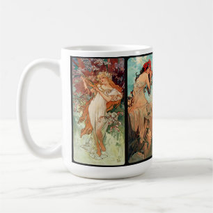 Caneca De Café Alphonse Mucha, As Quatro Estações (1896)