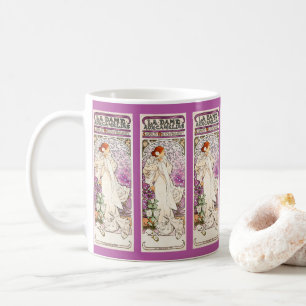 Caneca De Café Alphonse Mucha La Dame 1896 Art Nouveau Vintage