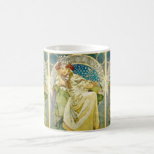 Caneca De Café Alphonse Mucha Princess Hyacinth Art Nouveau