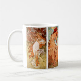 Caneca De Café Alphonse Mucha, Quatro Estações
