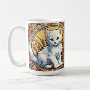 Caneca De Café Alphonse Mucha Style Cat