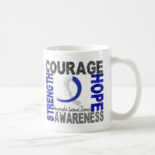 Caneca De Café ALS da esperança da coragem da força