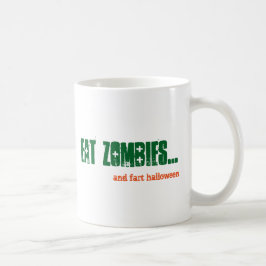 Caneca De Café Alt Come Zombies e Fart Halloween Emo Gótico Verde