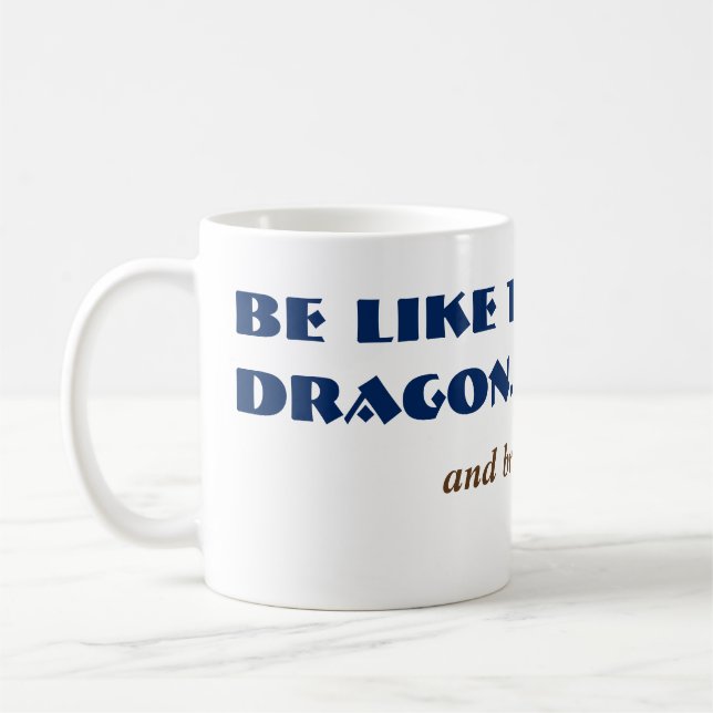 Caneca De Café Alt Funny Dragon Fart Piada Mística Mística (Esquerda)
