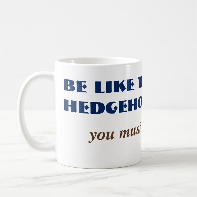 Caneca De Café Alt Funny Hedgehog Leite Madeira Comédia Animal (Esquerda)