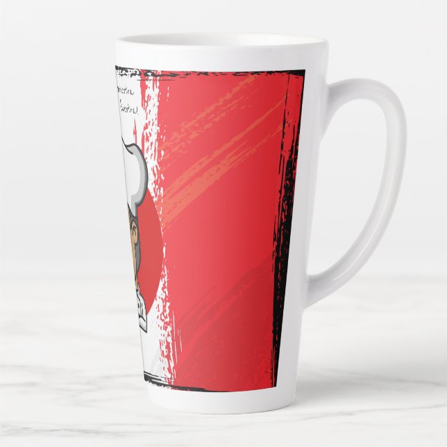 Caneca de café alta e alta chef italiana com raiva (Direita)