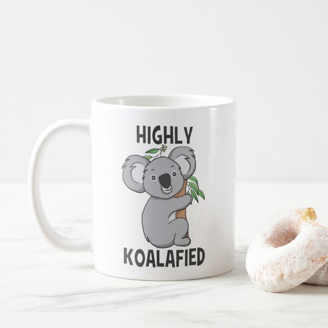 Caneca De Café Altamente Koalafied Koala (Com Donut)