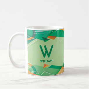 Caneca De Café Alteração inicial do nome da adição geométrica Ver