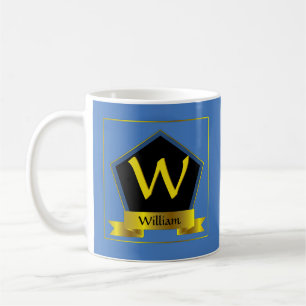 Caneca De Café Alterar Nome da Adição Inicial, Bloco de Fita - W