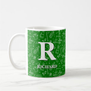 Caneca De Café Alterar Nome do Adicionar Inicial O P Q R S T Golf