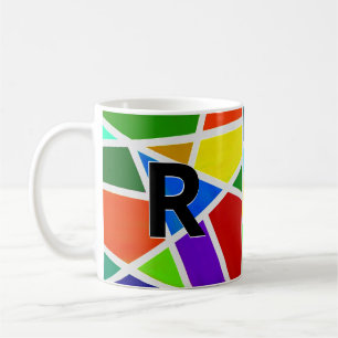 Caneca De Café Alterar Triângulos Geométricos Iniciais Q R S T U