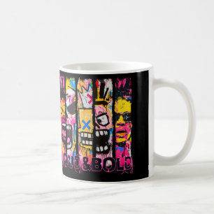 Caneca De Café Alto e Negrito - Design de Arte de Grafite