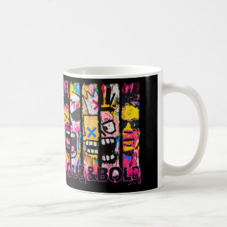 Caneca De Café Alto e Negrito - Design de Arte de Grafite