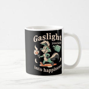 Caneca De Café Alucine-se para a felicidade humor negro energia