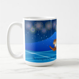 Caneca De Café Aluguer de gatos em fogos de artifício a bordo de