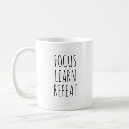 Caneca De Café Aluna Foco Escrita Simples Motivacional