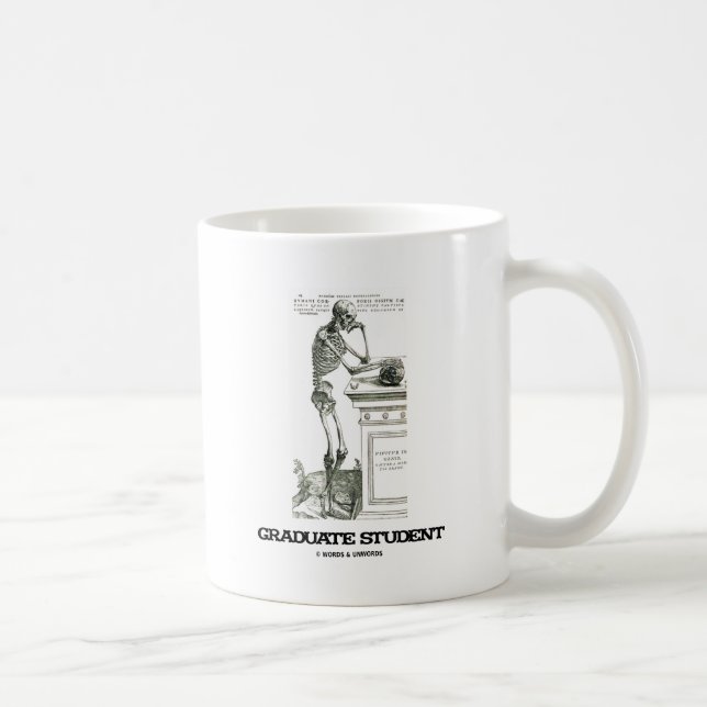 Caneca De Café Aluno diplomado (esqueleto) (Direita)