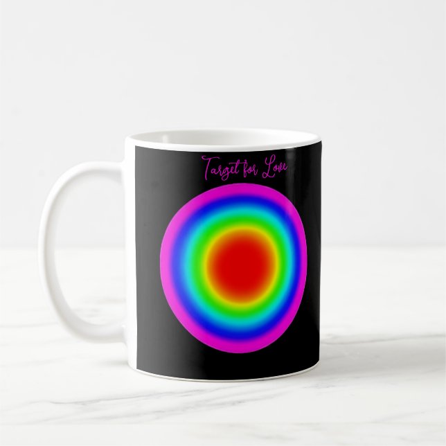 Caneca De Café Alvo para o Amor – Arte do Orgulho (Esquerda)