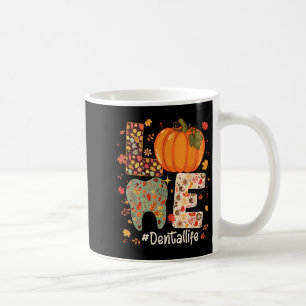 Caneca De Café Ama a Vida Dental Abóbora Dente Dentista Outono Ag