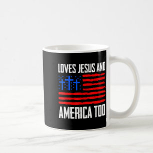Caneca De Café Ama Jesus E a América Também Presentes do 4 de Jul