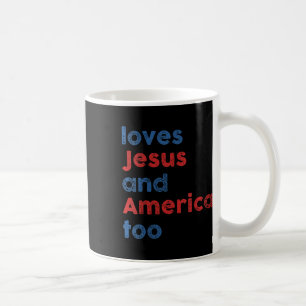 Caneca De Café Ama Jesus E América Também Para Mulheres Homens