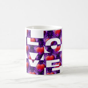 Caneca De Café AMA os corações