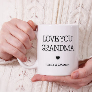 Caneca De Café Ama Sua Avó   Texto manuscrito de foto