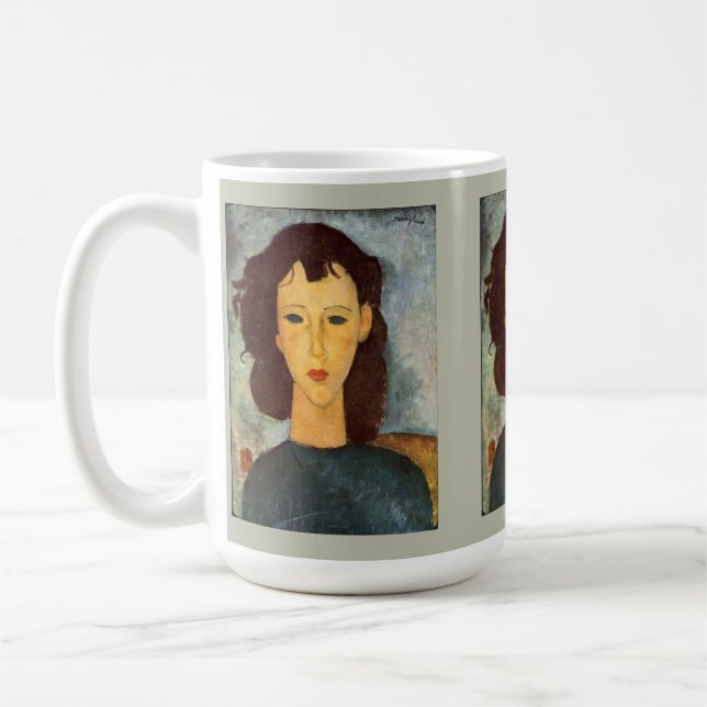 Caneca De Café Amadeo Modigliani - Retrato de uma Menina Mug (Esquerda)
